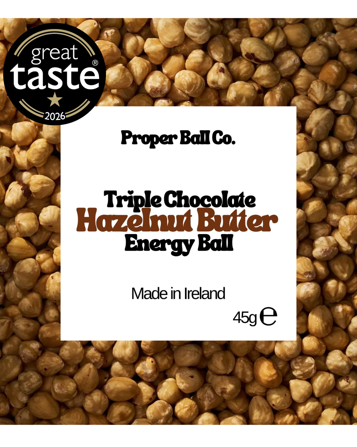 Milk Chocolate Hazelnut Butter Energy Ball - 16x45g Box