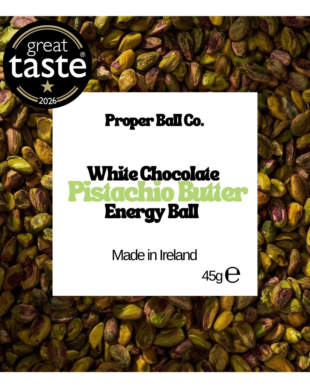 White Chocolate Pistachio Butter Energy Ball - 16x45g Box
