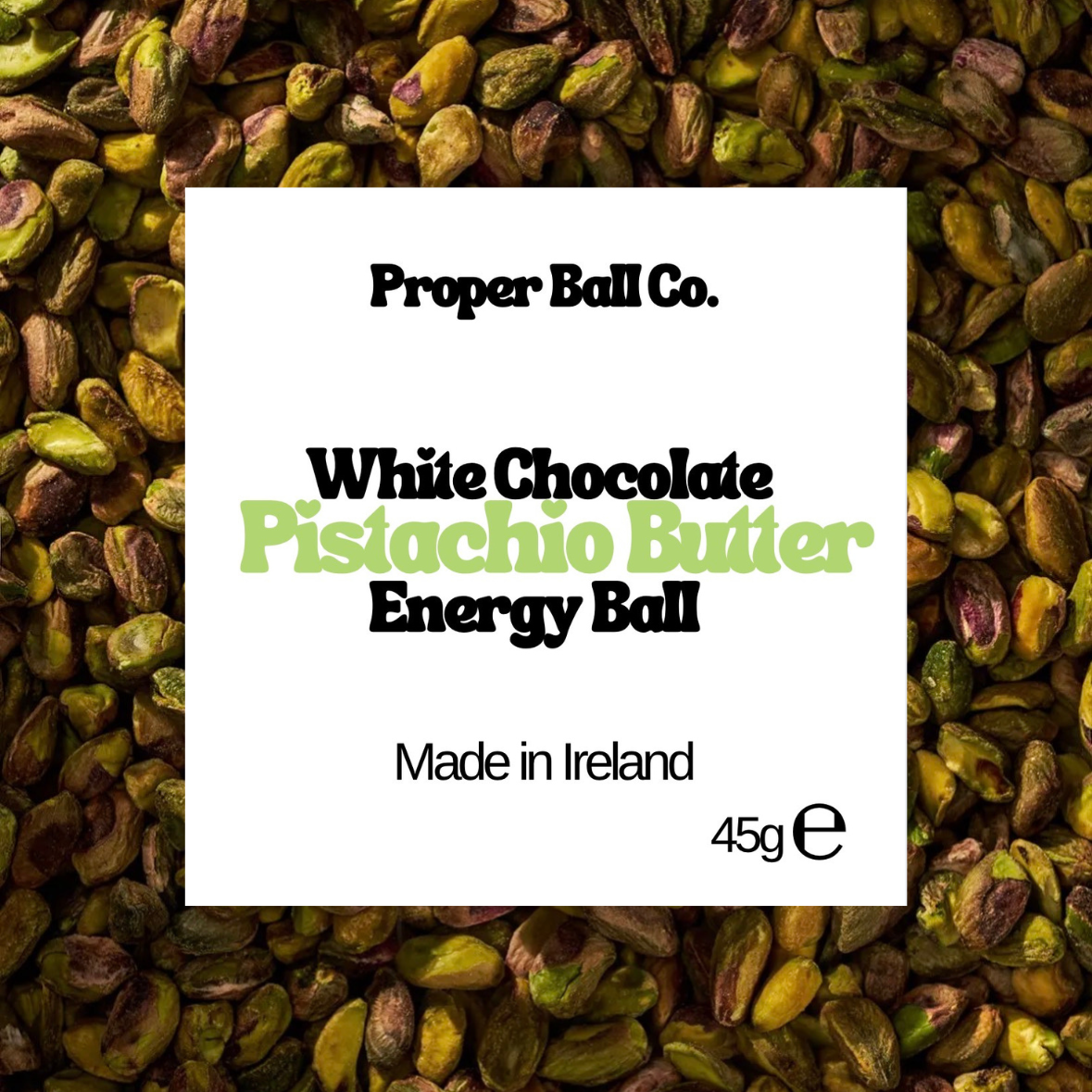 White Chocolate Pistachio Butter Energy Ball - 16x45g Box